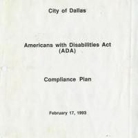 City of Dallas Americans with Disabilities Act Compliance Plan