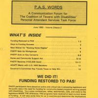 P.A.S Words Newsletter June 1993 Volume 2. Issue 2  