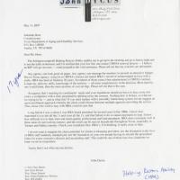 Letter from John Dycus to Adelaide Horn