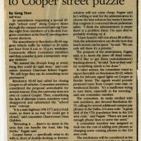 Congress tries solution to Cooper Street puzzle, Shorthorn editorial with possible solutions to problems on Cooper Street
