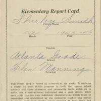 Shirley Sue Smith fifth grade report card