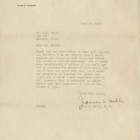 Letter from Dr. James T. Mills