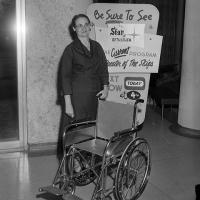 Gladys Simons with wheelchair