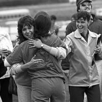 Area 11's Special Olympics winning participant gets hugs from spectators