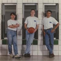Chee He, Juan Pulido and Lee Castillo, assistants to the champion Movin' Mavs 1992 basketball team