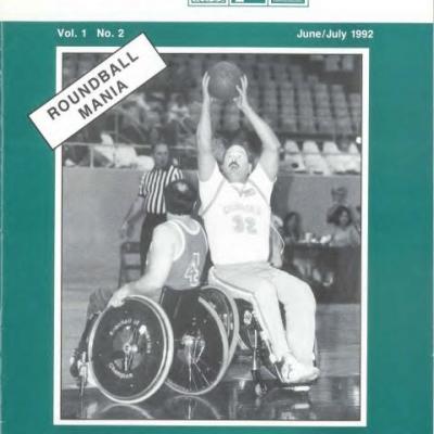 cover of Wheelchair Basketball World magazine from 1992