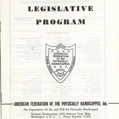 Document outlines the federal legislative agenda for the Federation