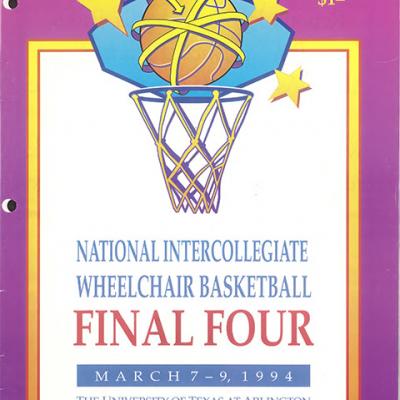 Program of the 1994 Final Four National Intercollegiate Wheelchair Basketball Tournament