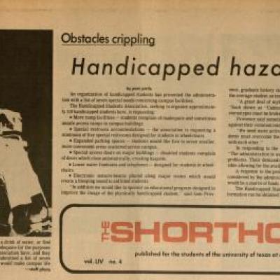 The Shorthorn: Handicapped hazards vary