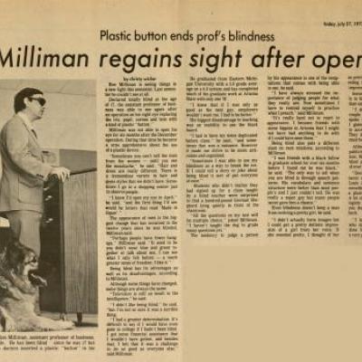 Ron Milliman regains sight after operation
