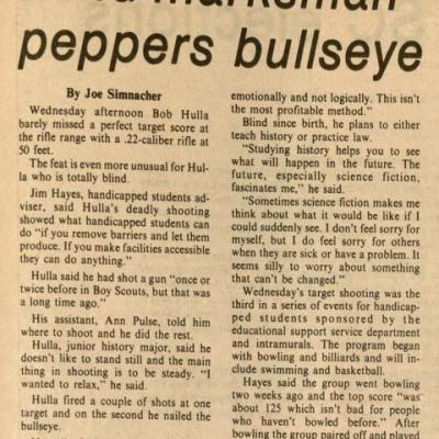 The Shorthorn: Blindmarksman peppers bullseye