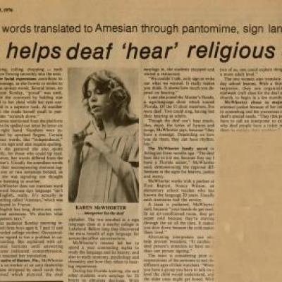 The Shorthorn: Student helps deaf “hear” religious services