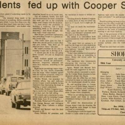 The Shorthorn: Students fed up with Cooper Street