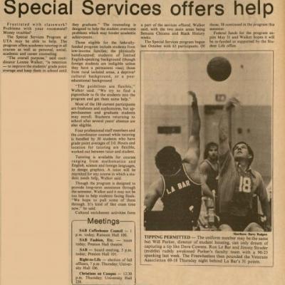 The Shorthorn: Special Services offers help