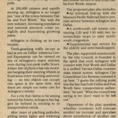 The Shorthorn: Arlington transit plan an overdue necessity