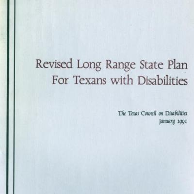 1991 Revised long range state plan for Texans with disabilities