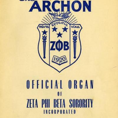 Crusade against the crippler - article in the 12/1948 issue of "The Archon- Official Organ of Zeta Phi Beta Sorority"  