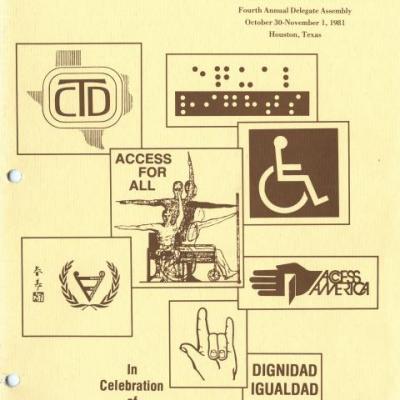 The Coalition of Texans with Disabilities fourth annual delegate assembly in celebration of 1981- international year of disabled