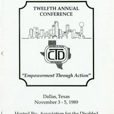 Empowerment through action: Twelfth annual conference, Coalition of Texans with Disabilities program
