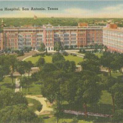 Postcard of Santa Rosa Hospital, San Antonio, Texas