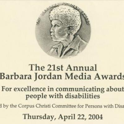 The 21st Annual Barbara Jordan Media Awards Invitation 