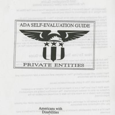 Americans with Disabilities Act Self-Evaluation Guide: Private Entities  