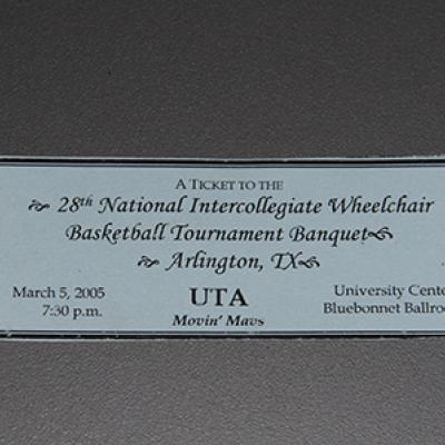 Ticket to the UTA Movin' Mavs 28th National Intercollegiate Wheelchair Basketball Tournament Banquet